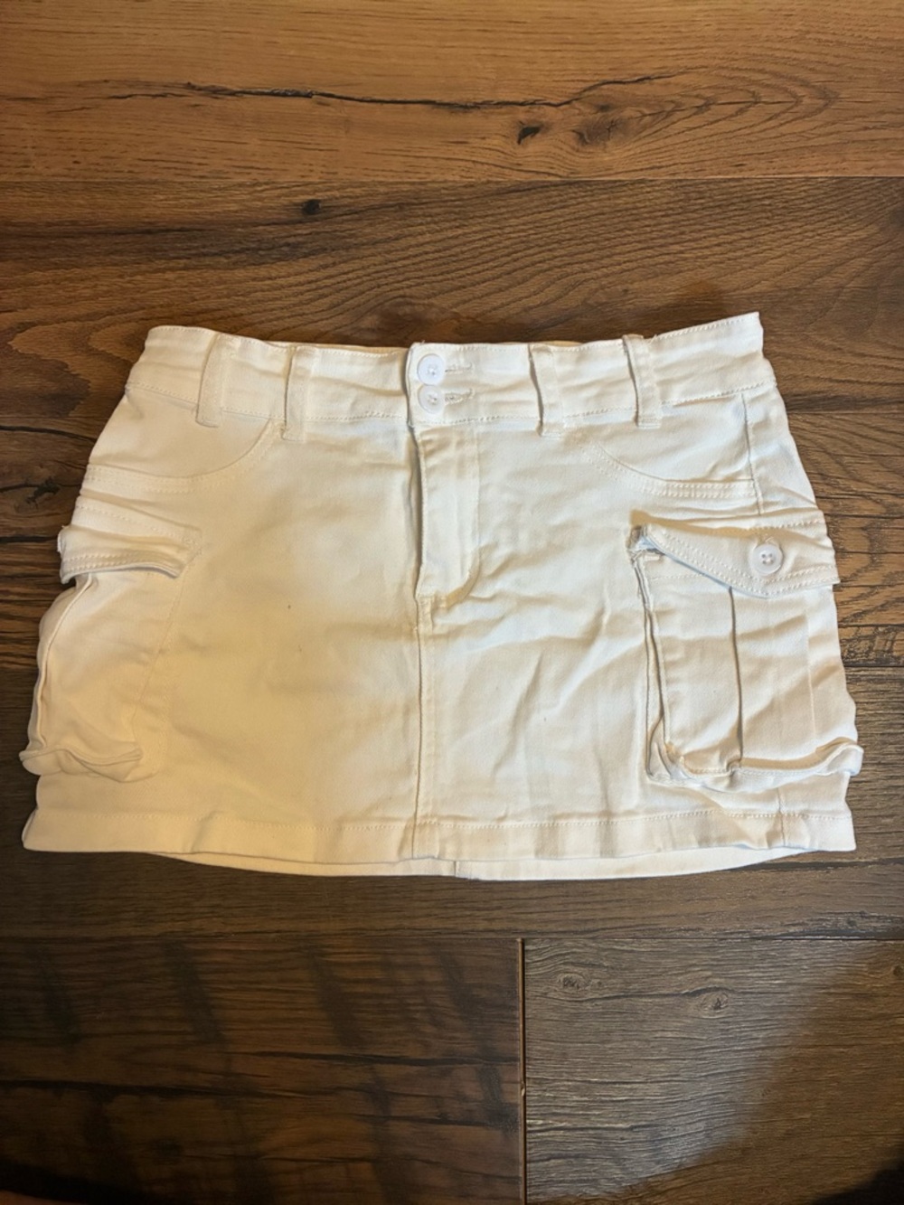 White cargo skirt